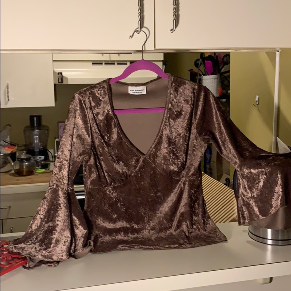 Los Angeles express velour hippie blouse, Size M